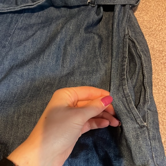 Free people off shoulder denim romper - Picture 4 of 4